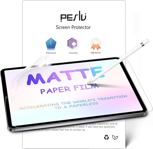 2 Pack Like Paper Screen Protector for iPad Air 5th & Air 4th (10.9 Inch)/ iPad Pro 11 (2022/21/20/18), Matte Anti Glare PET Film/Blue Light Filter/Drawing & Writing Feel Like on Paper