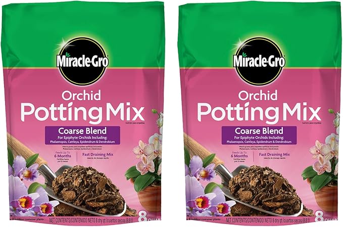 Miracle-Gro Orchid Potting Mix Coarse Blend, 8qt., 2-Pack