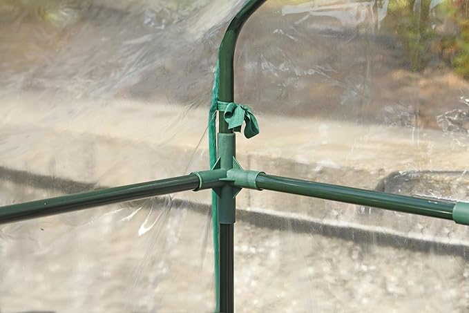 Miracle-Gro 4'8" x 29" x 6'5" All-Season Mini Walk-in Greenhouse with 4 Wire Shelves for Outdoors, Easy-Access and Durable, Translucent