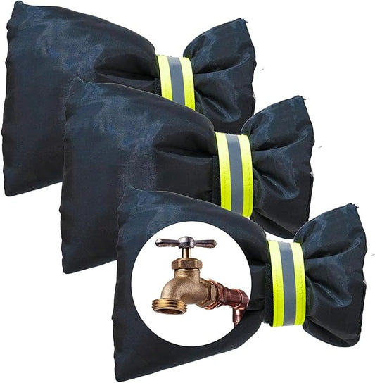3 Pack Outdoor Faucet Covers for Winter 8.4"X6.8" Hose Bib Covers for Winter Freeze Protection,Reusable Thicker Waterproof Insulated Spigot Cover