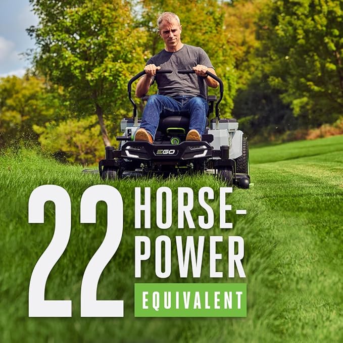 EGO Power+ Electric Riding Lawn Mower, 42" Deck with Zero Turn Radius, Includes (4) 56V 10.0Ah Batteries and Charger - ZT4204L