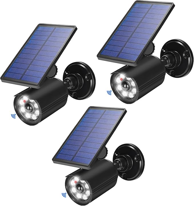 Solar Motion Lights Outdoor 2000LM Security Flood Lights IP67 Waterproof Spot Lights for Yard Porch Garage 3 Pack