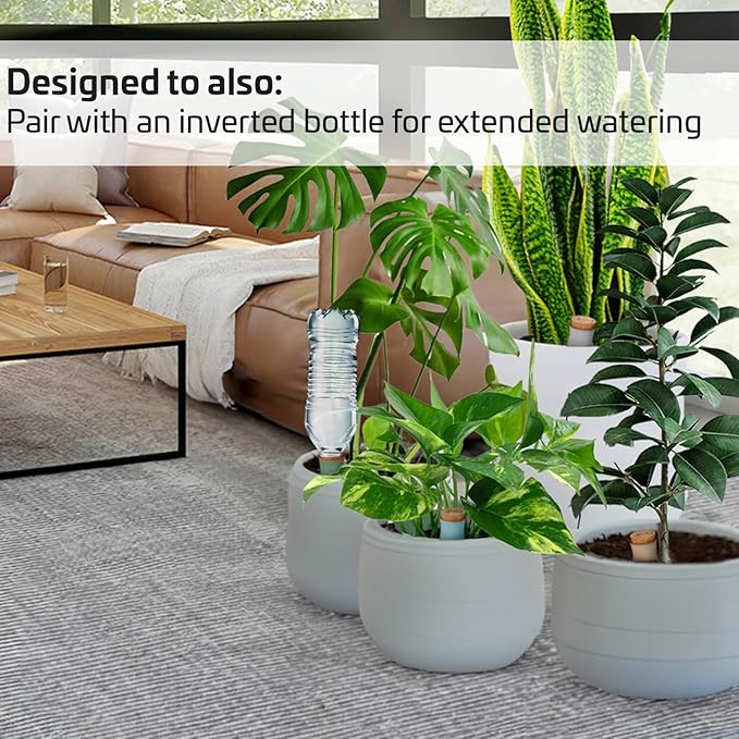 Ollas Plant Watering Globes - Terracotta Self Watering Planter Insert - Watering Bulbs for Outdoor and Indoor Plants with Easy Top Refill System - Set of 4