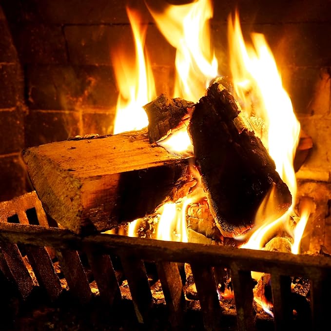 DOEWORKS 18 inch Fireplace Grate Cast Iron Fire Place Grates Heavy Duty Wood Stove Chimney Burning Rack Holder