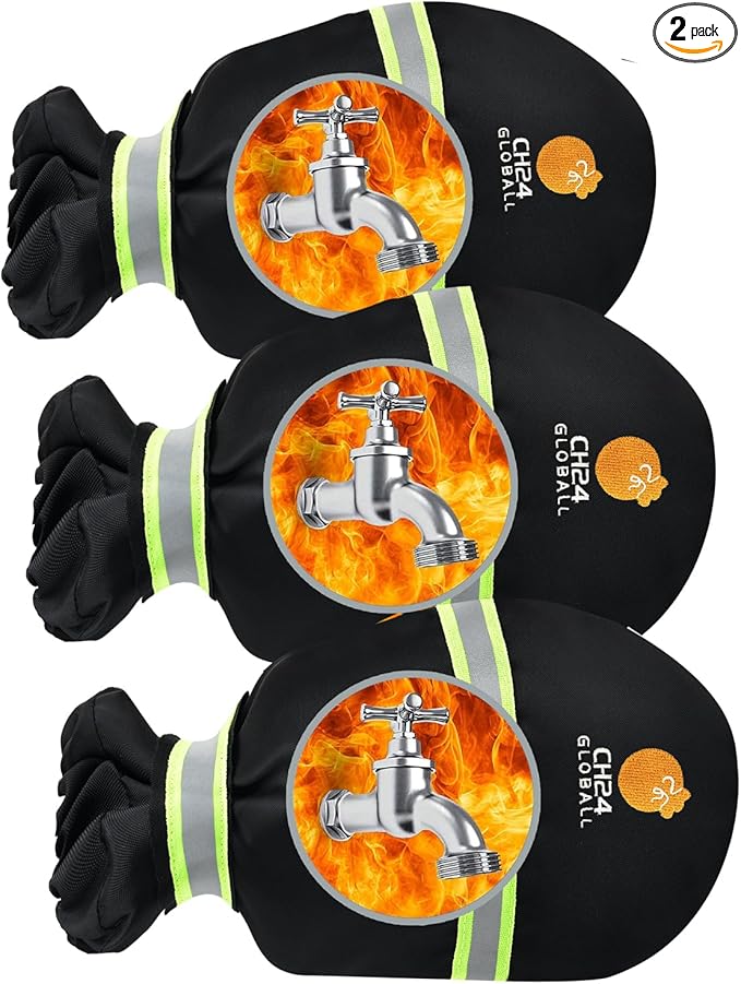 3 Pack Faucet Covers for Winter, 6.89" x 9.05" x 1.97", Hose Bib Insulation Covers, Spigot Cover, Outdoor Faucet Cover Freeze Protection