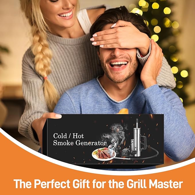 2025 Portable Electric Smoke Generator, Adjustable Smoke Control & Fits 99% Pellet Smokers & Grills, Cold/Hot Smoking Modes for Meats, Salmon & Cheeses – Great Gift Idea for Smoke Lovers