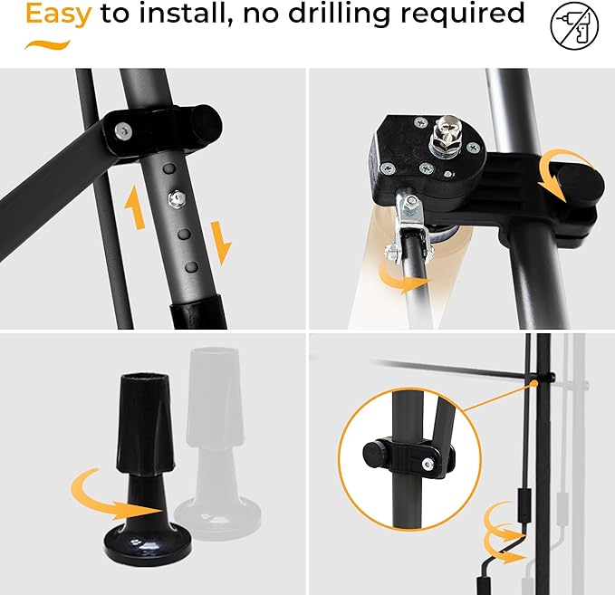 HOMEDEMO Manual Retractable Awning 138" W x 118" H,Side Bar 47-59in Patio Awning Retractable Outdoor Sunshade Shelter Height Adjustable Sunsetter Retractable Awning UV Protection for Backyard Garden