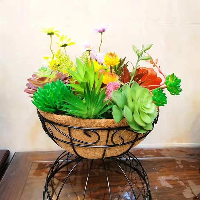 2PCS Round Replacement Coco Liner for Hanging Basket, 12 inch Coconut Fiber Plant Basket Liner for Garden Planter Flower Pot (12 inch Round)