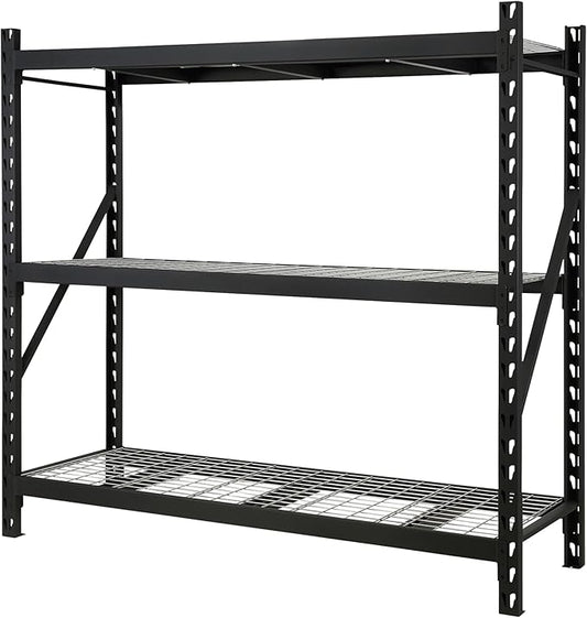 Ironton Industrial Shelving Rack, 3 Storage Shelves Steel Construction 3-Tier Rack with 2000-Lb Load Capacity Per Shelf, Garage Storage Rack