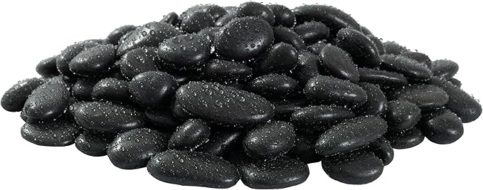 MSI Decorative Polished Black Pebbles, 0.4 inch, 40 lb. Bag (55 Bags/Pallet)