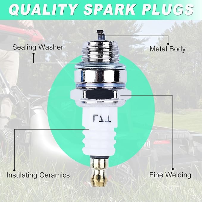 Spark Plug Replacement for NGK BPMR7A, L7T and for Champion CJ8 RCJ6Y RCJ7Y & More Types Sparkplug - Adofol Spark Plugs Fit for Stihl 017 018 MS170 MS180 MS290 MS310 MS390 029 039 Chainsaw, 3 Pack