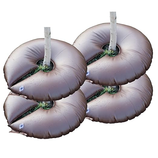 4 PACK-15 Gallon Tree Watering Bag/Ring, Water Saving Tree Bags for Watering, Deep Root Tree Watering Bag Slow Release, Low-Profile Great for Multi-Trunk Newly Planted Small Trees and Shrubs