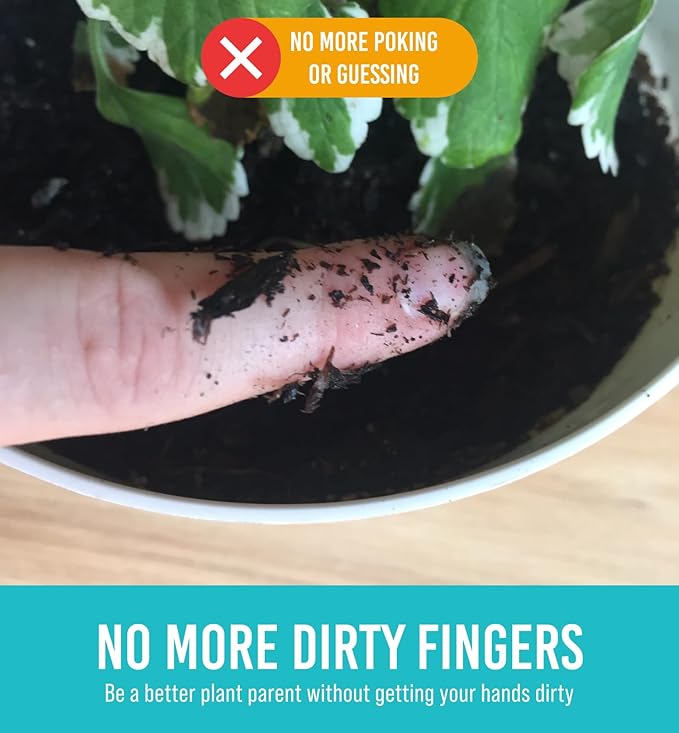 GROWIT Plant Moisture Meter Houseplants - Accurate Plant Water Meter for Indoor Plants Soil Moisture Meter Stocking Stuffers Gift for Mom Dad Adults - No Battery Needed