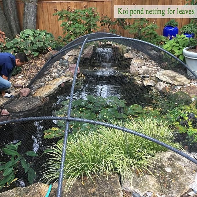 25X50 FT Bird Netting for Chicken Coop, 1 in Mesh, Woven Chicken Netting Roof Mesh Cover Garden Protection for Vegetables, Blueberry, Strawberry Plants, Fruit Trees.