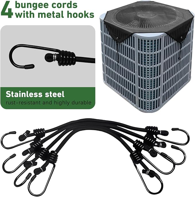 26x26 Central Air conditioner Covers for Outside, Larger Mesh AC Unit Covers Outdoor - Top Universal Defender