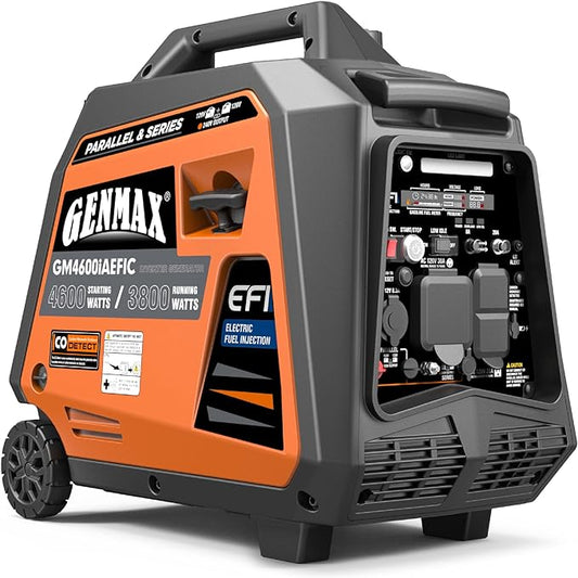 GENMAX Generator，EPA Compliant, Eco-Mode Feature, Ultra Lightweight for Backup Home Use & Camping