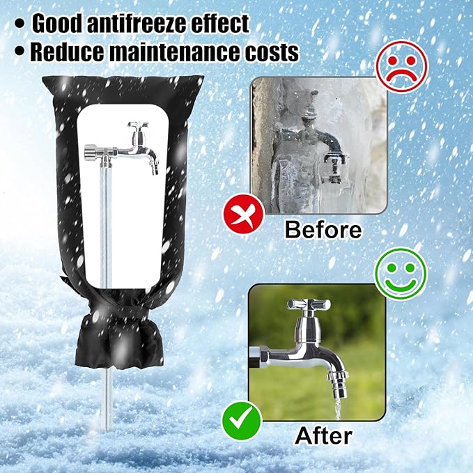 28'' x 15'' Large Faucet Cover for Winter, Outdoor Hydrant Covers Freeze Protection, Waterproof Faucet Sock for Spigot Garden Lawn Yard Farm Bibb Pipe
