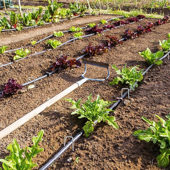 RAOOKIF 12 Inch Galvanized Garden Landscape Staples, 150Pcs Metal Stakes, 11 Gauge Heavy Duty Ground Stakes for Decoration, Fence, Lawn, Fabric Pins