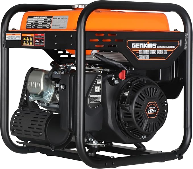 4500 Watt Open Frame Inverter Generator 30 Amp Pure Sine Wave Noise Reduced 50% 55lbs EPA complied Gas Powered