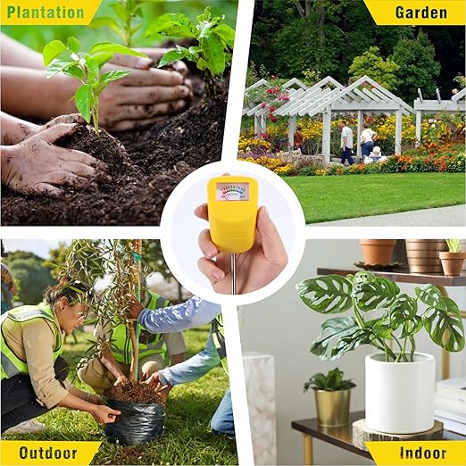 Soil Moisture Meter Long Stem Deep Use, Plant Hygrometer, Water Monitor Tester, for Garden, Flower pots, Lawn, 2 Pack