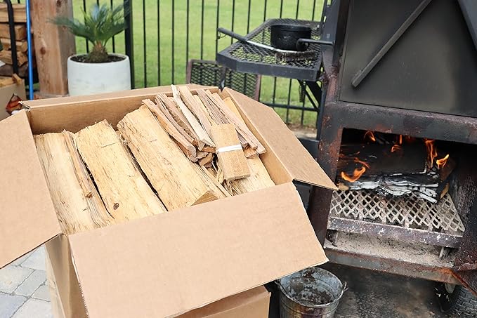 Smoak Firewood 12inch Length Premium Cooking Wood & Firewood Logs - Used for Grills, Smokers, Pizza ovens, stoves, firepits or fireplaces - USDA Certified Kiln Dried Maple- 12in Pieces (36-41lbs)