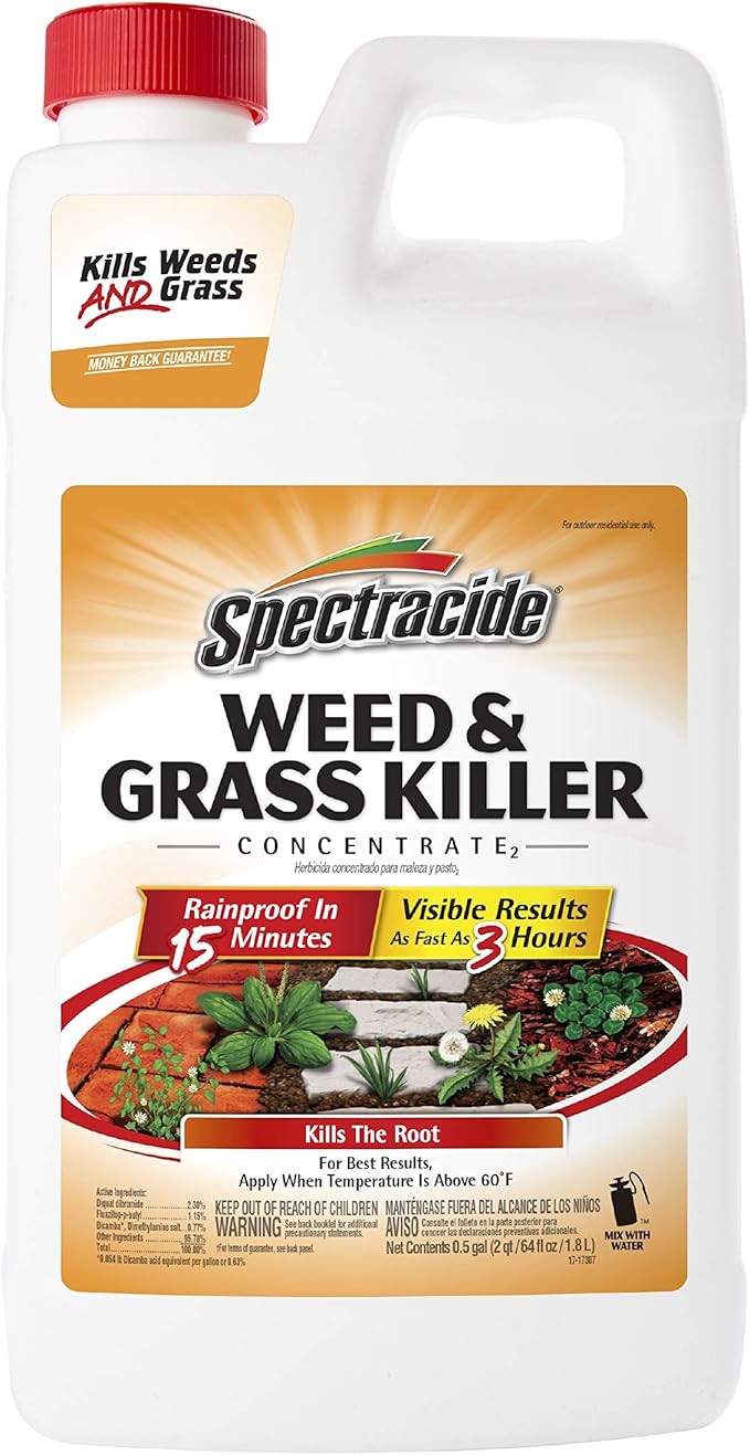 Spectracide Weed And Grass Killer Concentrate 64 Ounces, Use On Patios, Walkways And Driveways