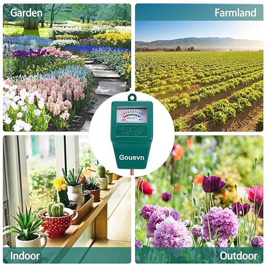 2pack Soil Moisture Meter, Hygrometer Soil Plant Water Meter, Plant Moisture Meter Indoor & Outdoor for Potted Plants, Lawns, Succulent (No Batteries Required)