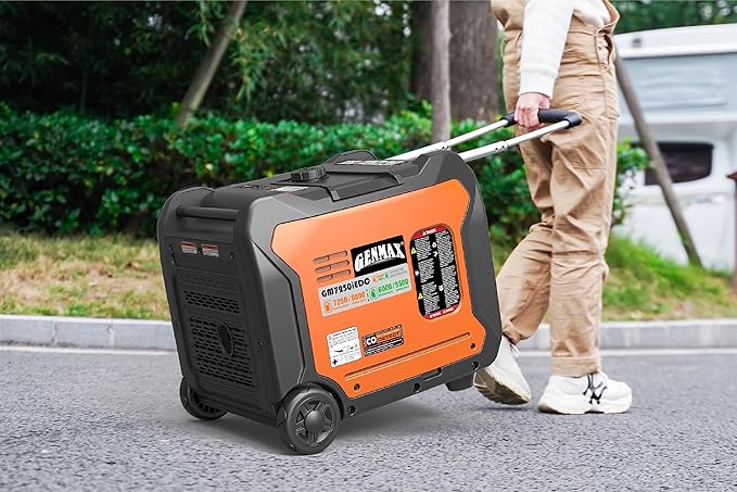 GENMAX Portable Generator, 7250W Super Quiet Dual Fuel Portable Engine with Parallel Capability, Remote/Electric Start, Ideal for Home backup power.EPA &CARB Compliant (GM7250iEDC)