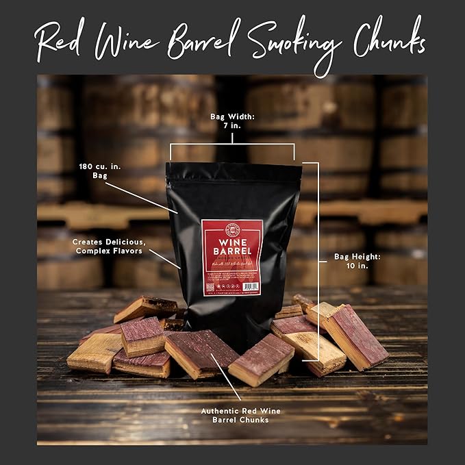 Midwest Barrel Company Authentic Barrel BBQ Smoking Wood (Bourbon Barrel Smoking Wood Chunks) – Slow Burning Wood Chunks for BBQ, Grilling, and Smoking – Premium Oak Wood for Smoky Flavor in Meats