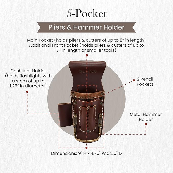 Style n Craft 9-Pocket Carpenter’s Nail and Tool Pouch