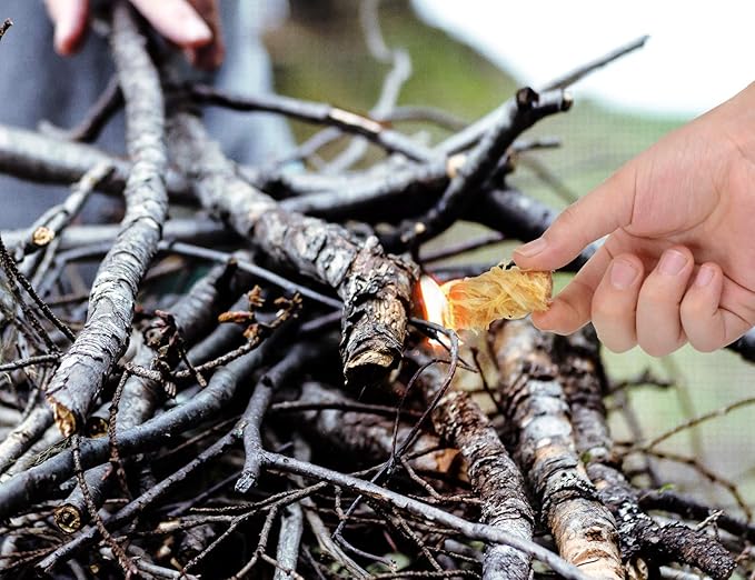 Stanbroil 32 pcs Fire Starters, Natural Charcoal Fire Starters Super Fast Lighting Perfect for Barbecue Grills, Smokers, Wood Stove, Campfires and Outdoor Fireplaces