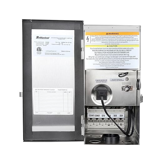 150 Watt Low Voltage Transformer，Low Voltage Landscape Transformer(120V AC to 12V-13V-14V-15V AC)，Suitable for Road， Spotlights and Outdoor Landscape Lighting - ETL Listed