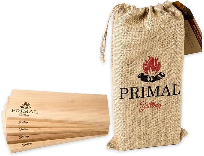 Premium Cedar Planks - Cedar Planks for Grilling Salmon - Thicker Design for Moister - Natural Wood Planks for Grilling - (5 Pack)