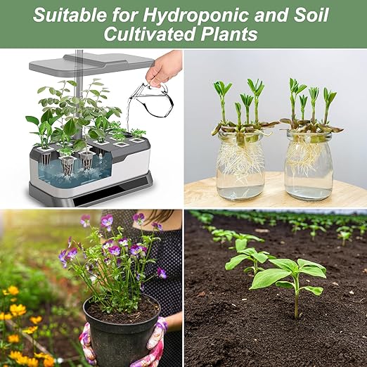 800ml Hydroponic Nutrients A&B for Aerogarden Plant Food Growth - Fertilizer for Indoor Hydroponics Garden & Growing Vegetables, Fruits, Flowers (800ml)