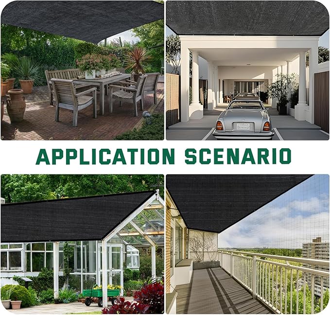 Kesfitt Garden 40% Shade Cloth, Resistant Sun Shade Net 20x30FT Mesh Tarp with HDPE Material and Reinforced Grommets Shade Trap for Greenhouse, Plant, Pergola, and Backyard Patio Sunshade