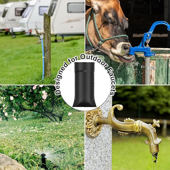 28'' x 15'' Large Faucet Covers for Winter, 2 Pcs Outdoor Hydrant Covers Freeze Protection, Waterproof Faucet Sock for Spigot Garden Lawn Yard Farm Bibb Pipe