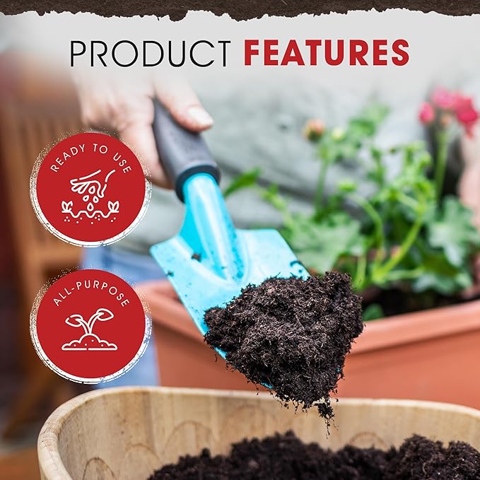 Michigan Peat 40 Pound Bag of Indoor and Outdoor Organic Planting and Potting Topsoil Mix with Perlite and Peat Mix for Gardening, 4 Pack