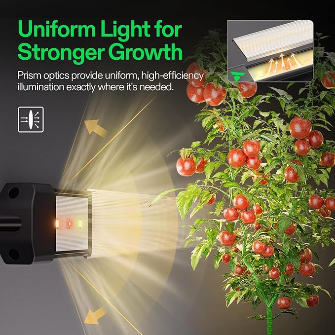 VIVOSUN Lumaray LED Grow Light Bars 16”(4-Bar), Full Spectrum Side Lighting with 60% Red Light up to 25% Yields for Grow Tents, Greenhouses, Magnet Reliability Upgraded, SGS Compatible