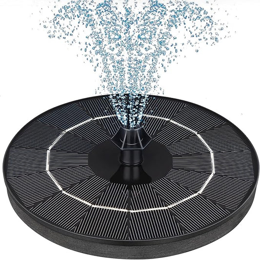 Mademax Upgraded Solar Fountain with 4 Easy Install Nozzle and Fixer, Solar Powered Fountain Pump for Bird Bath, Garden, Pond, Pool, Fish Tank, Outdoor