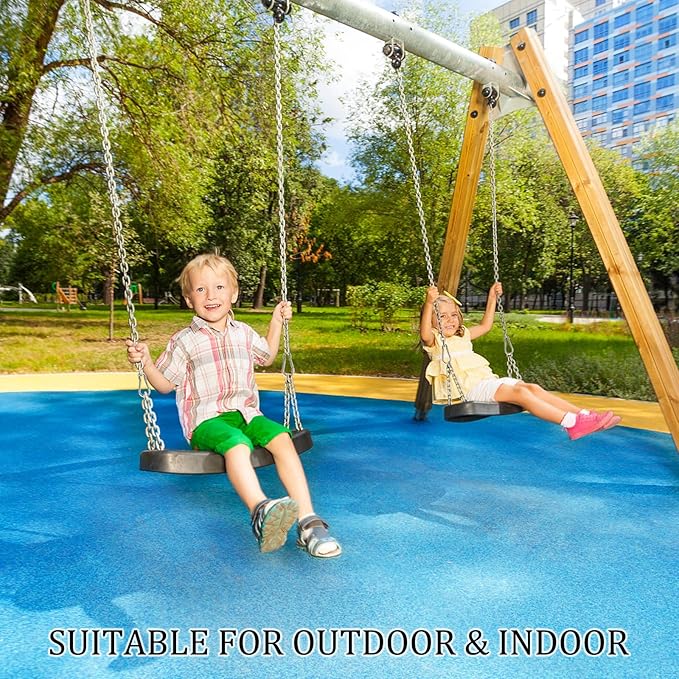 2 Pack 25in Hanging Swing Chain with 4 Carabiners, 550LB Capacity Hanging Kits Heavy Duty Hanging Chair Hardware for Hammock Swing Hanging Chair Punching Bags Sandbag Indoor Outdoor Yoga Gym (Silvery)