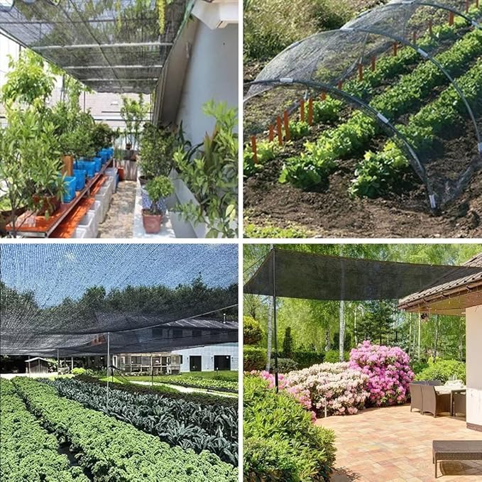 12'x20' Shade Cloth -for Garden Plants,40% Sunblock Shade Neting for Outdoor Greenhouse Patio Lawn Plant Sun Shade Cloths for Kennel Chicken Coop Easier to Hang Shade Net Cover