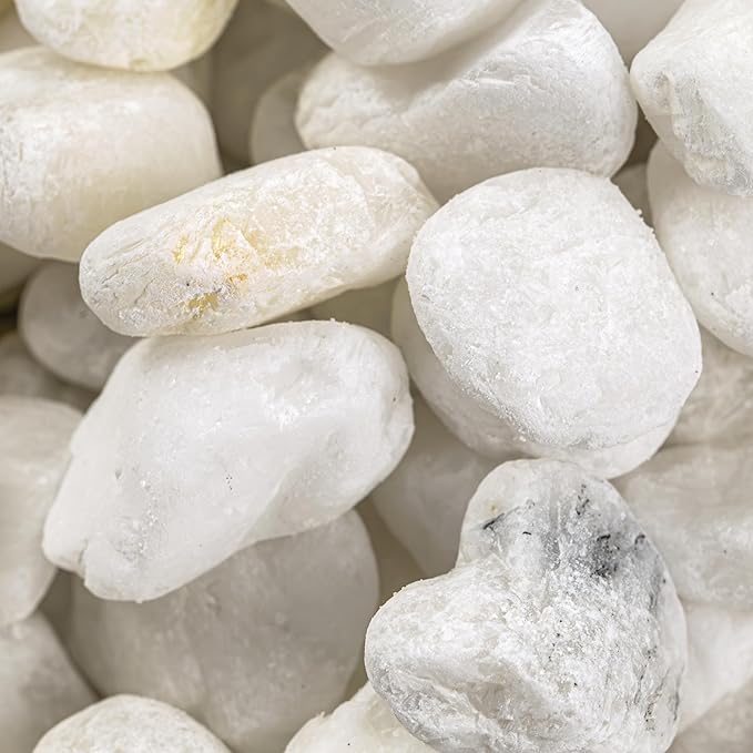 MSI Decorative Tumbled White Pebbles, 0.25 inch - 0.75 inch, 40 lb. Bag (55 Bags/Pallet)