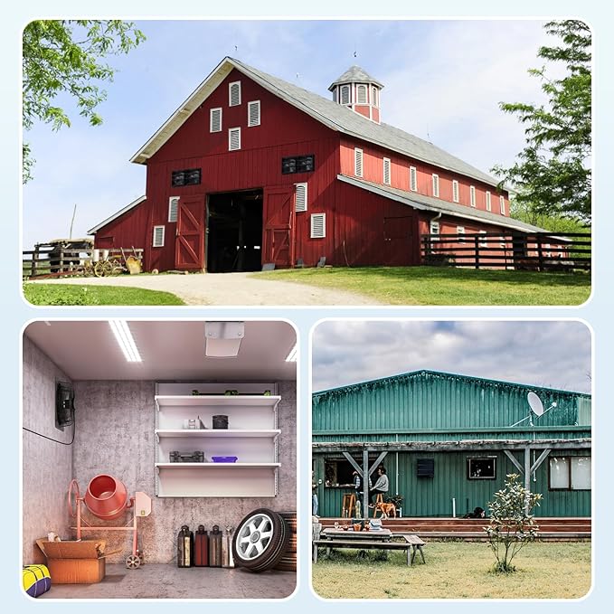 addlon 16 Inch Shutter Exhaust Fan Wall Mounted with EC Motors and Remote Control, Timer, 8 Speeds, 2650CFM, Low Noise, Easy to Install, Plug in Ventilation Fan for Garages, Shops, Greenhouse, Attic