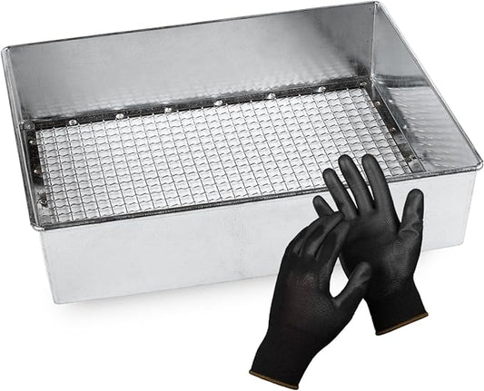 Soil Sifter, Standard Size (12 x 10 inches) with 3/8-inch Mesh, Trapping and Garden Sieve for Dirt, Sand, Rocks, and Compost