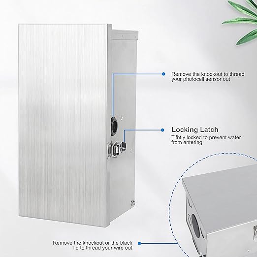 200W Multi-Tap Low Voltage Transformer, Stainless Steel Guard, Landscape Lighting Transformer for Garden Lights, Spotlights, Floor Lights - 120V AC to 12V/13V/14V/15V AC, ETL Listed