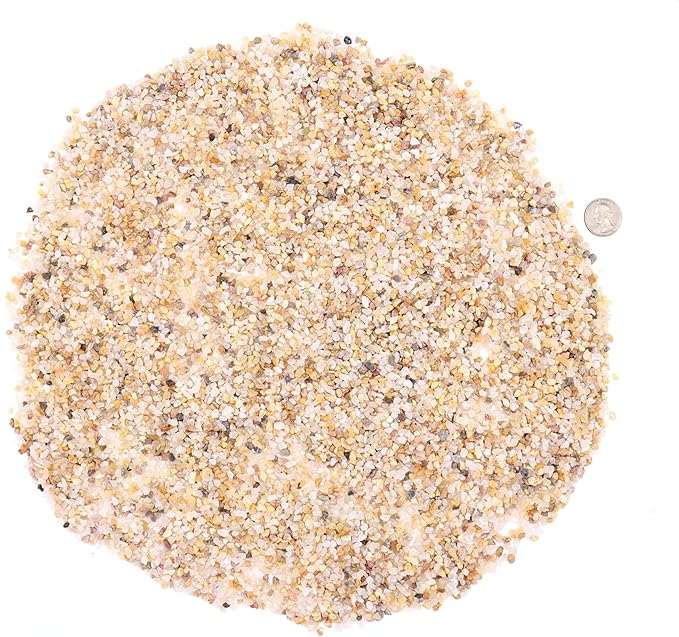Coarse Sand. Golden Color. 1/8 Inch 5 lbs. for Potting Soil, Succulents, Pots, Plants, Gardening, Indoor, Crafting, Vase Fillers (X-Mini (0.125 Inch), COARSE Sand - Golden, 5)