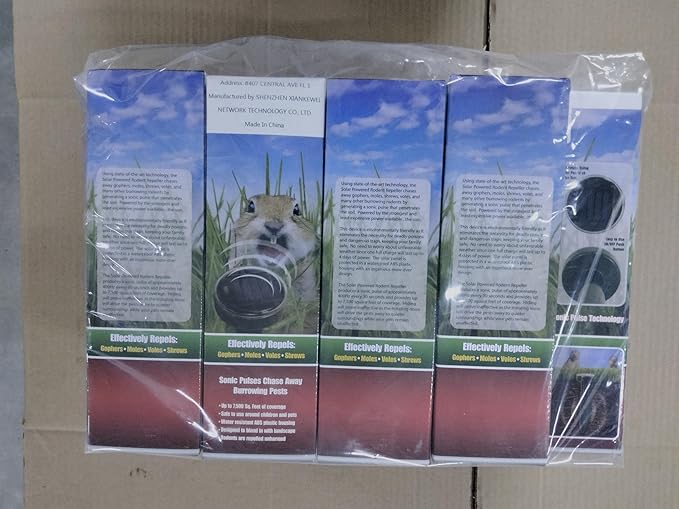 28 Pieces Solar Mole Repellent Ultrasonic Outdoor Gopher Deterrent Spikes for Garden Yard Lawn Waterproof Solar Powered Repeller for Groundhogs, Voles, Snakes and Other Burrowing Animals (Round)