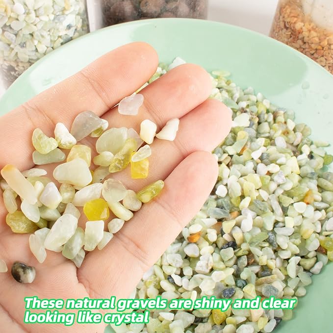 18lb Natural Gravel for Aquarium Succulents Bonsai Terrarium Fish Tank,1/5" Decorative Stone for Plants Indoor