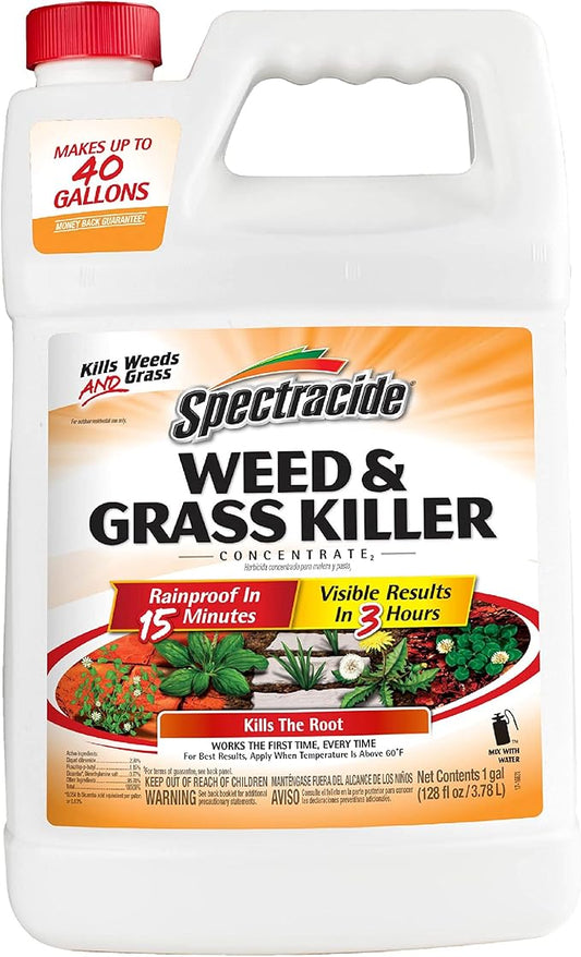 Spectracide Weed And Grass Killer Concentrate 1 Gallon, Use On Patios, Walkways And Driveways
