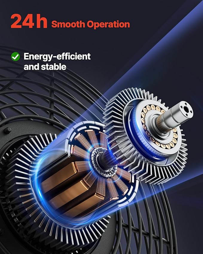 VEVOR 18 inch Shutter Exhaust Fan, Wall Mounted Attic Vent Fan with 2200 CFM Airflow, AC Motor, Heavy-duty Steel Construction, Low Noise for Shed, Garage, Greenhouse Ventilation Cooling, Silver